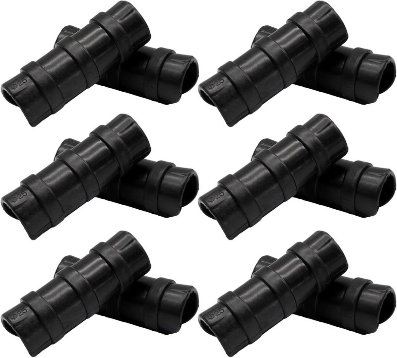 Jersvimc 12Pcs Greenhouse Clips 1 Inch PVC Clamp, Black Greenhouse Clamps Garden Plastic Clamp Farm Tube Clamps for Agriculture - Image 1